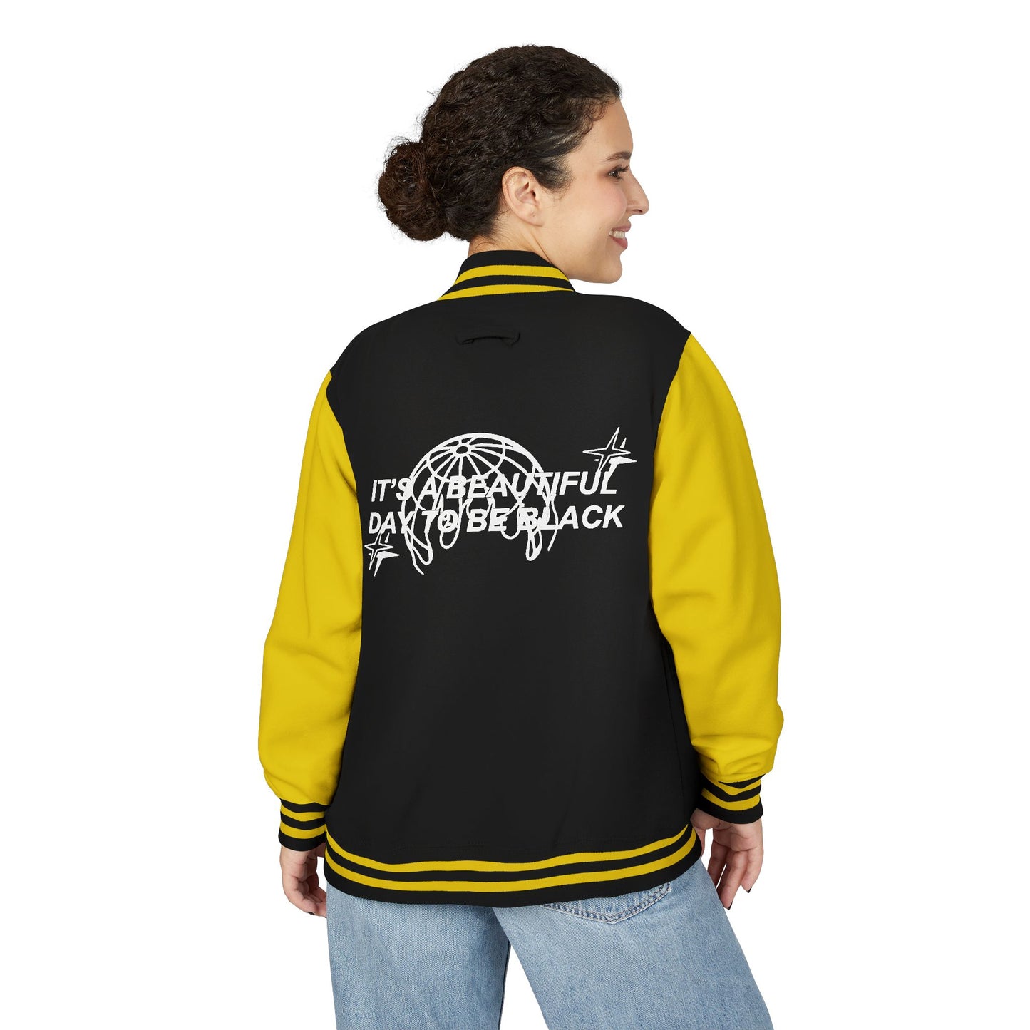 IT'S A BEAUTIFUL DAY TO BE BLACK Letterman Jacket