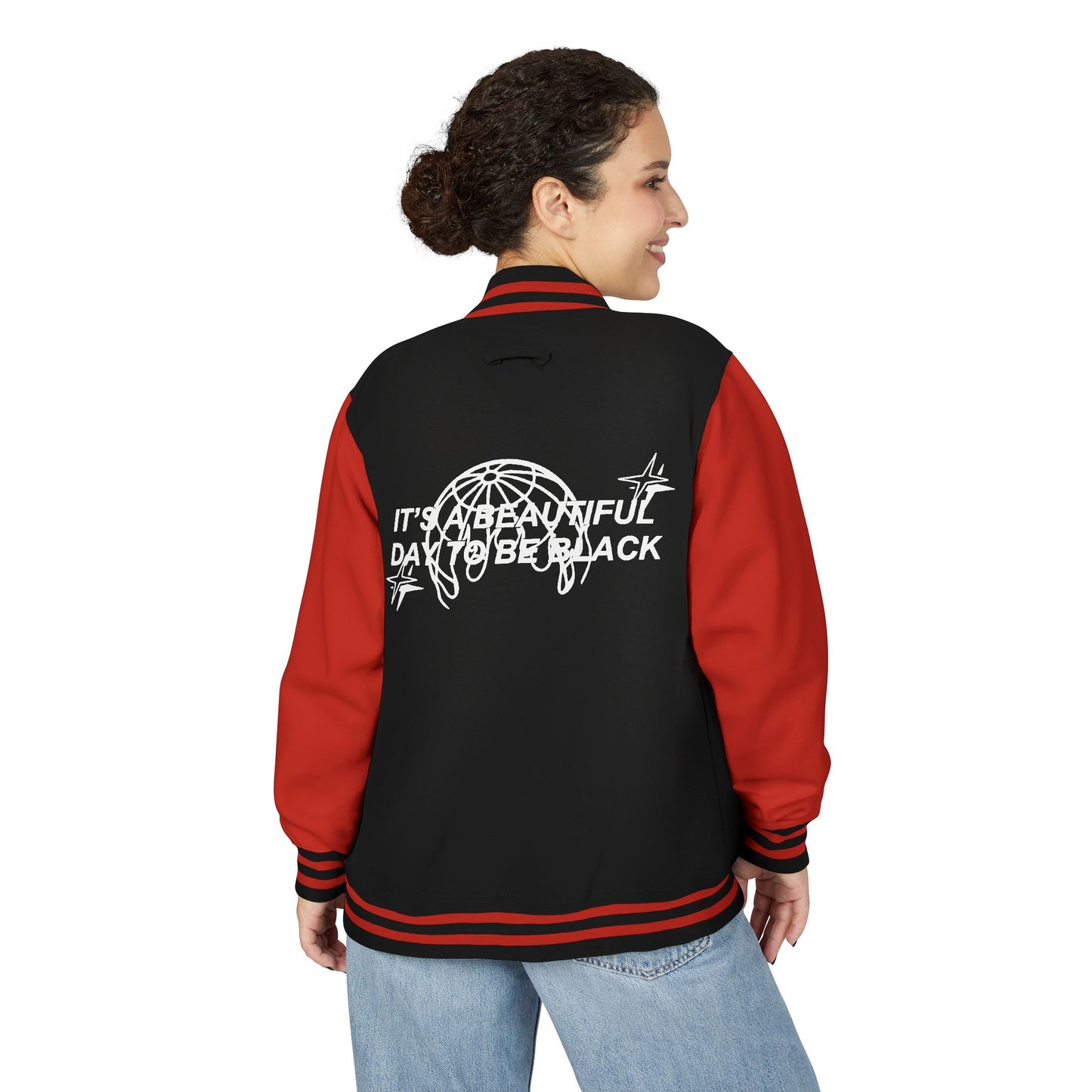 IT'S A BEAUTIFUL DAY TO BE BLACK Letterman Jacket