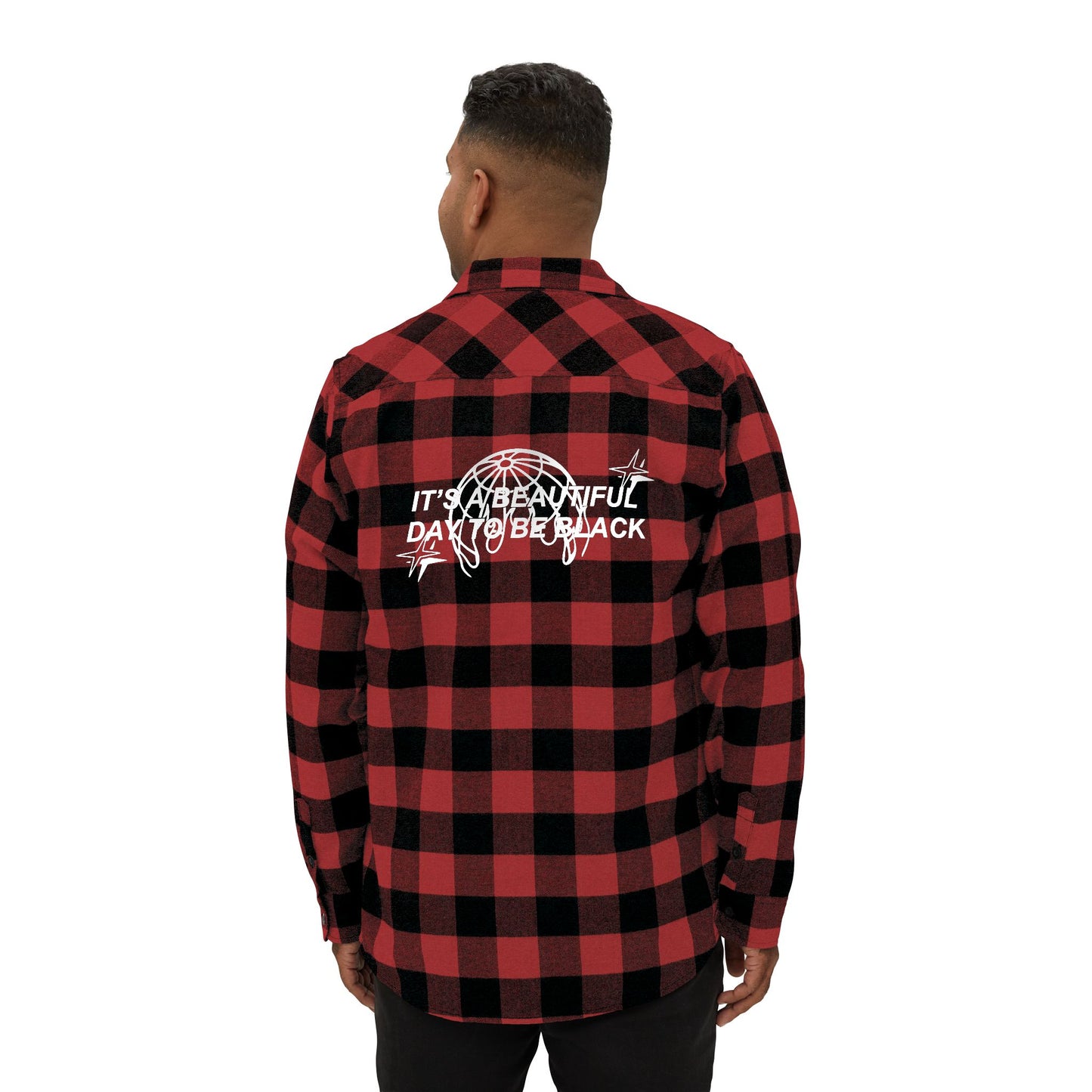 IT'S A BEAUTIFUL DAY TO BE BLACK Stylish unisex flannel shirt