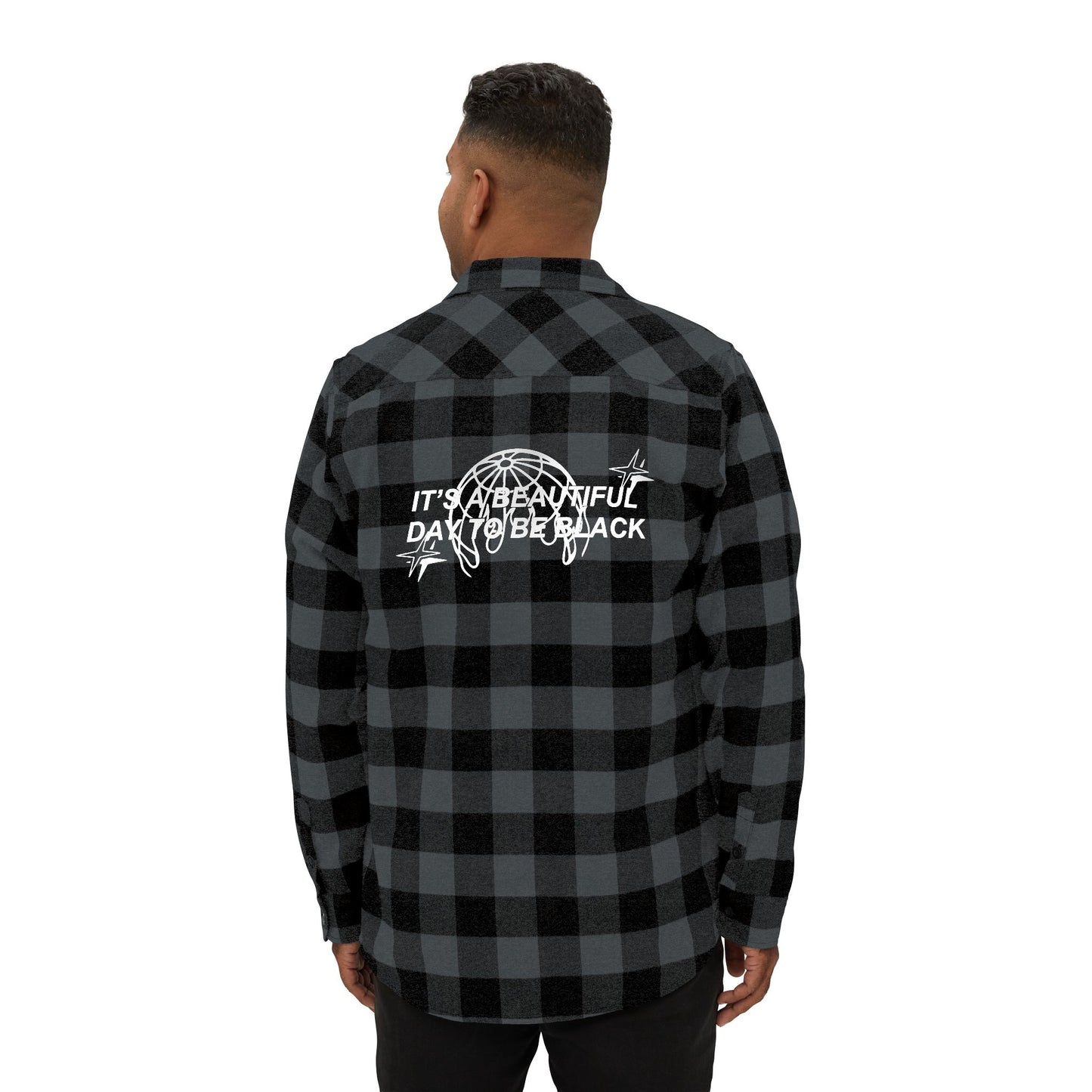 IT'S A BEAUTIFUL DAY TO BE BLACK Stylish unisex flannel shirt