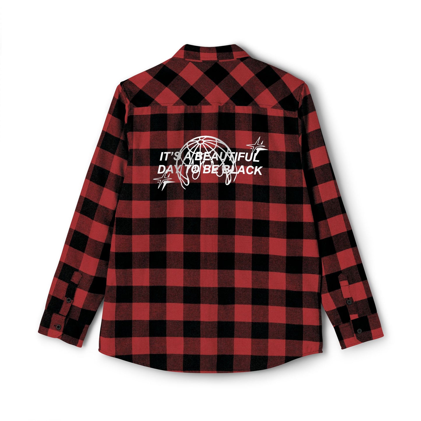 IT'S A BEAUTIFUL DAY TO BE BLACK Stylish unisex flannel shirt
