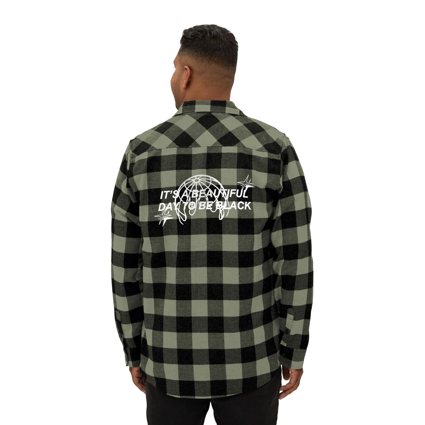 IT'S A BEAUTIFUL DAY TO BE BLACK Stylish unisex flannel shirt