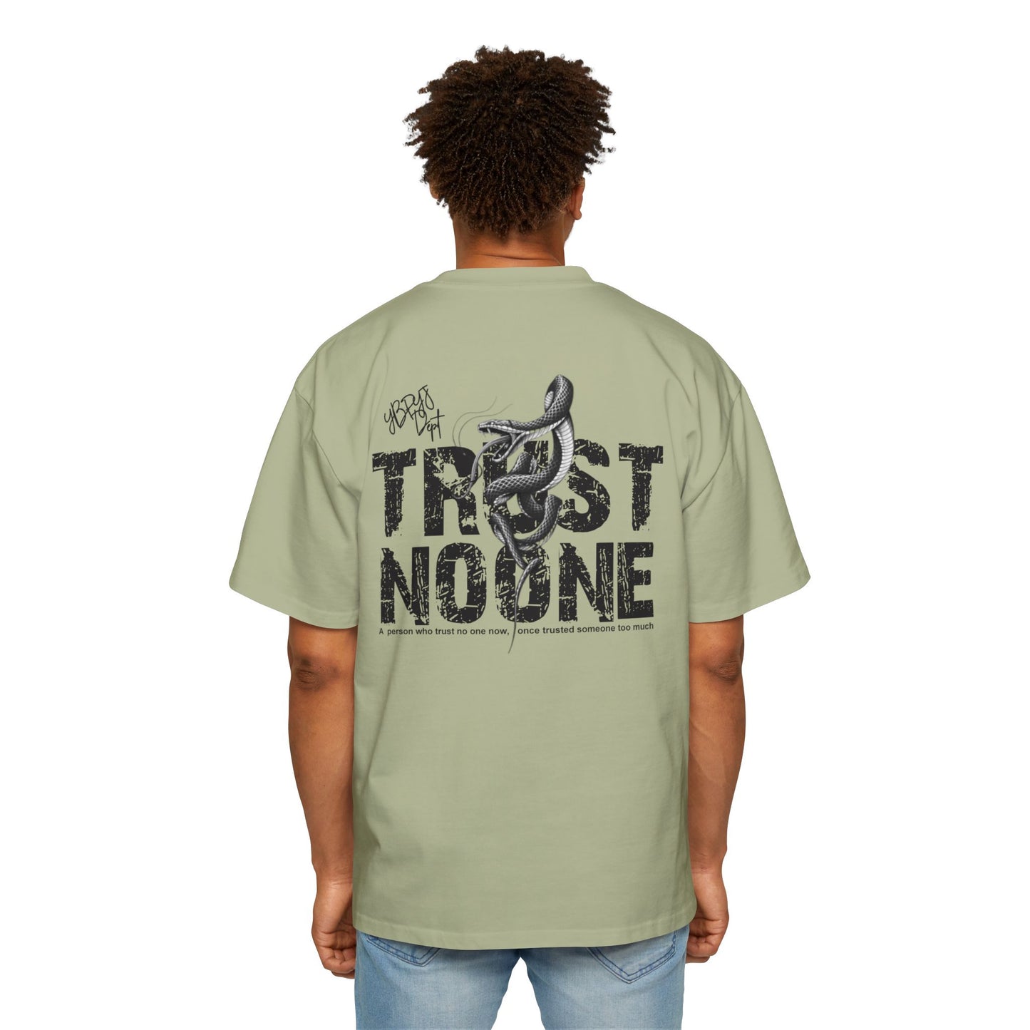 Heavy Oversized Tee - 'Trust No One'
