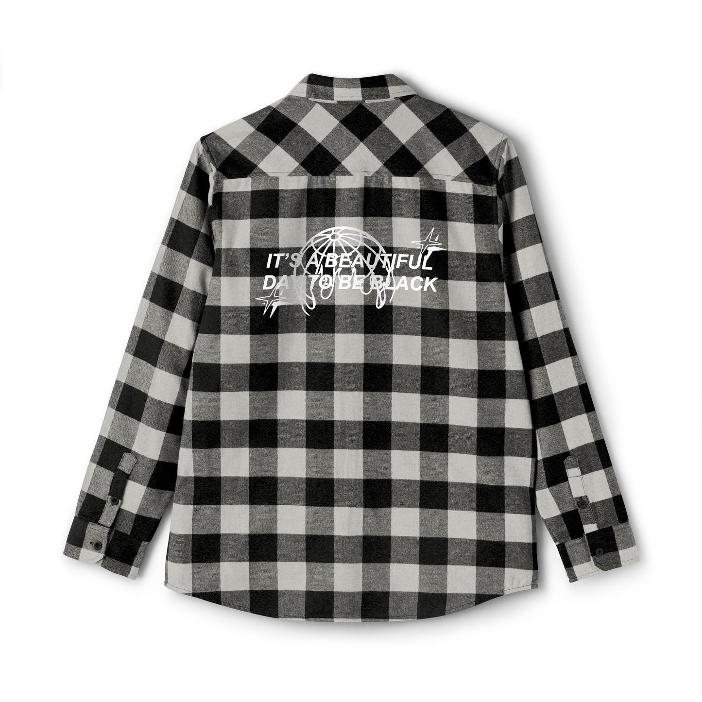 IT'S A BEAUTIFUL DAY TO BE BLACK Stylish unisex flannel shirt