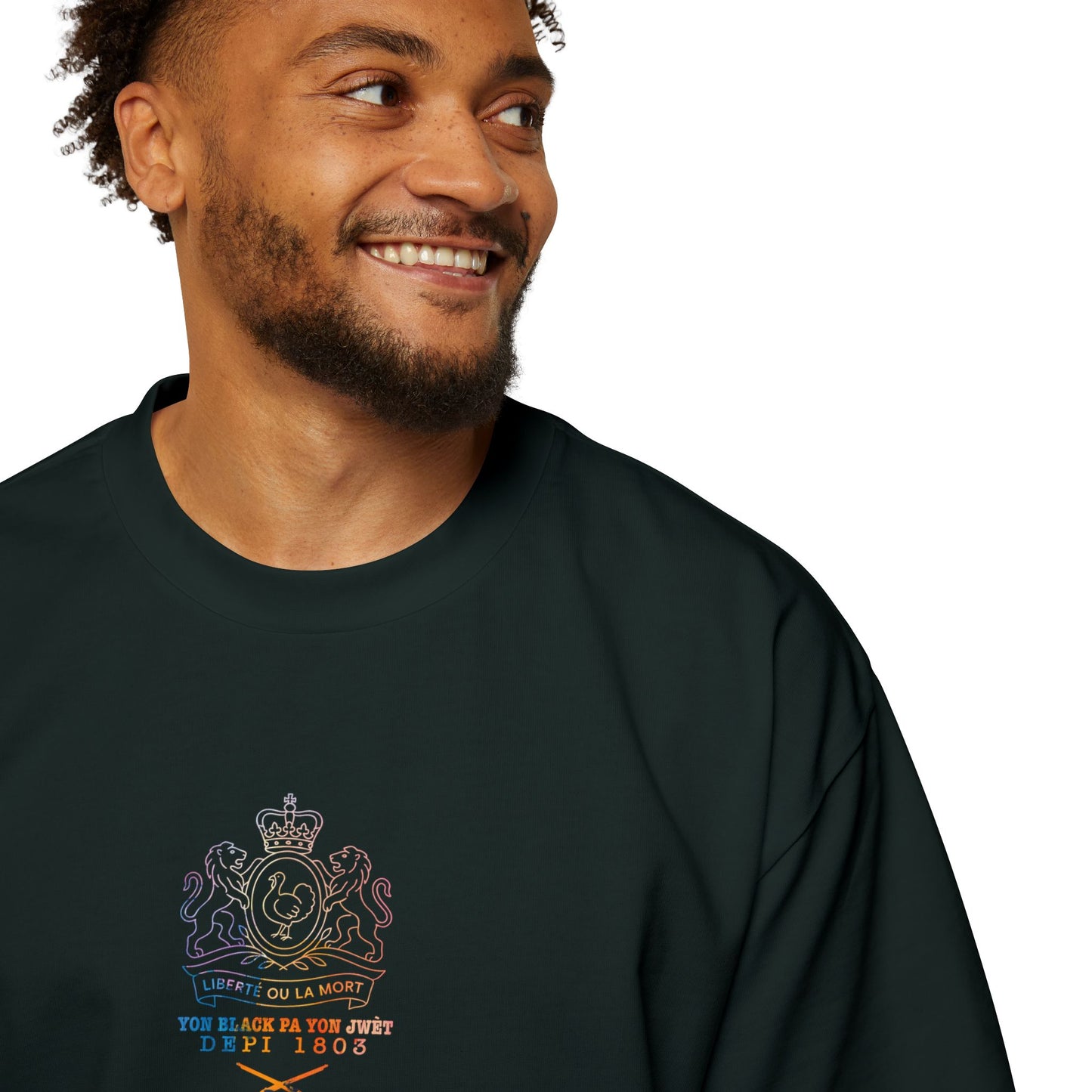 Oversized Tee - Bataille de Vertiere T-Shirt for Men