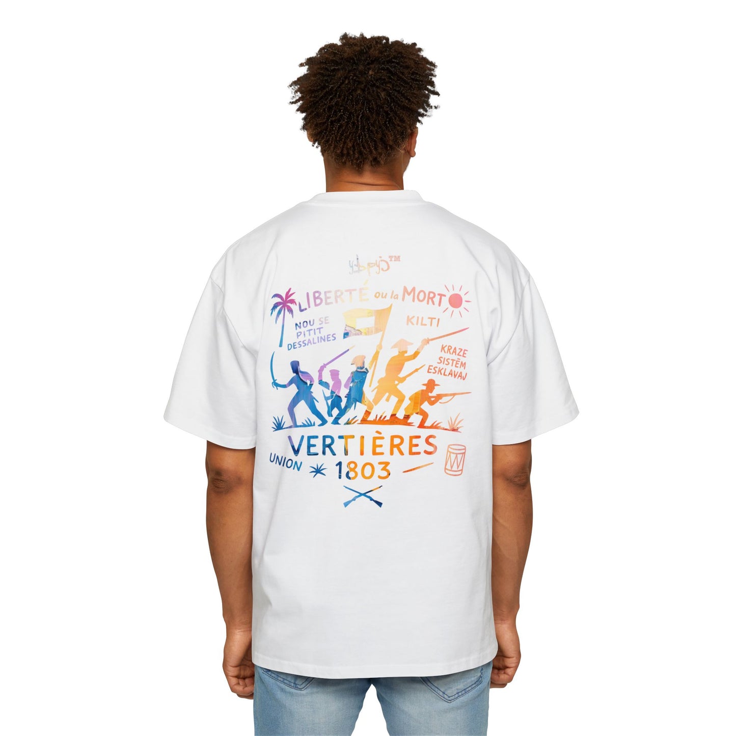 Oversized Tee - Bataille de Vertiere T-Shirt for Men