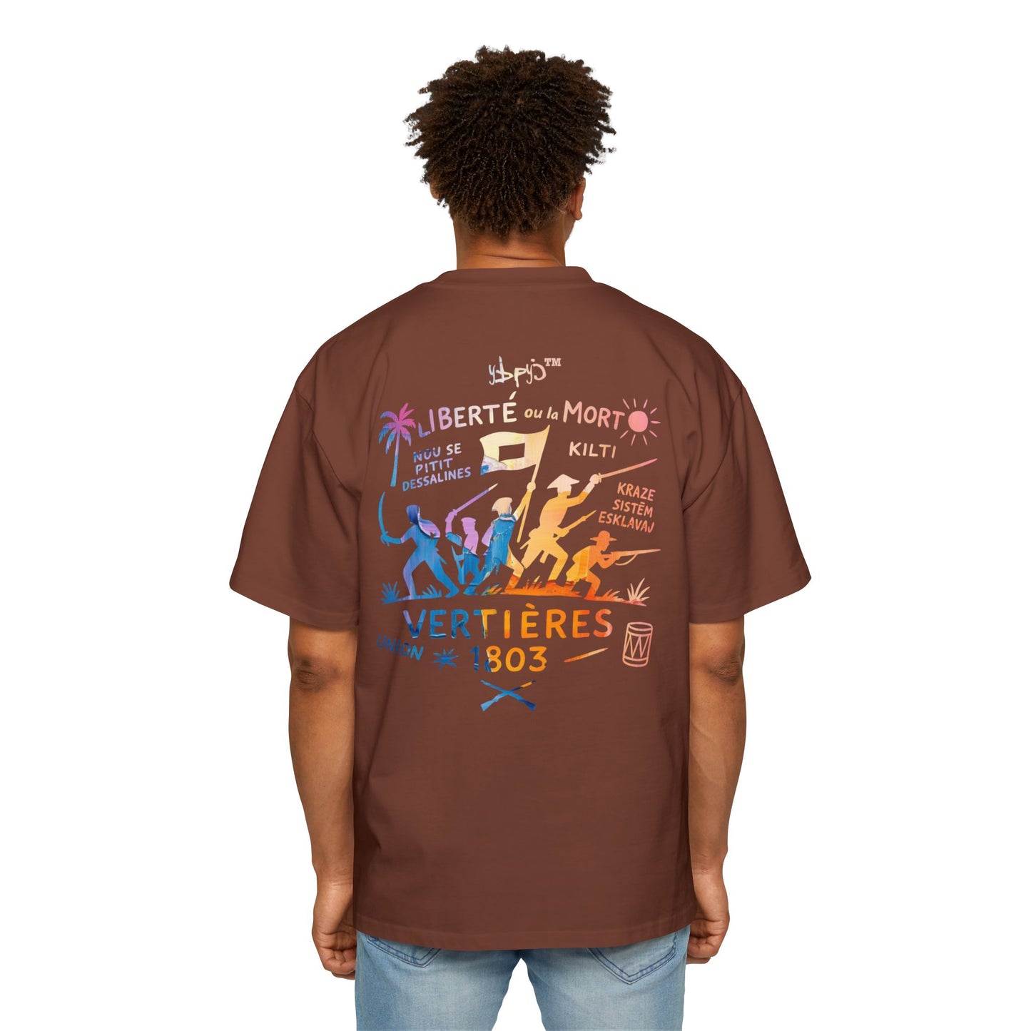 Oversized Tee - Bataille de Vertiere T-Shirt for Men